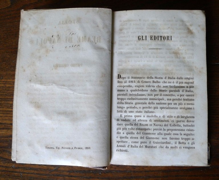 PIETRO COLLETTA,STORIA DEL REAME DI NAPOLI DAL 1734 SINO AL …