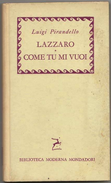 Pirandello,MASCHERE NUDE,3 LIBRI,Mondadori BMM 1951 I^ed [TEATRO]