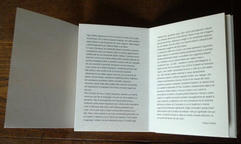 PIRRO CUNIBERTI.Catalogo della mostra,1996 Galleria Estense[arte contemporanea
