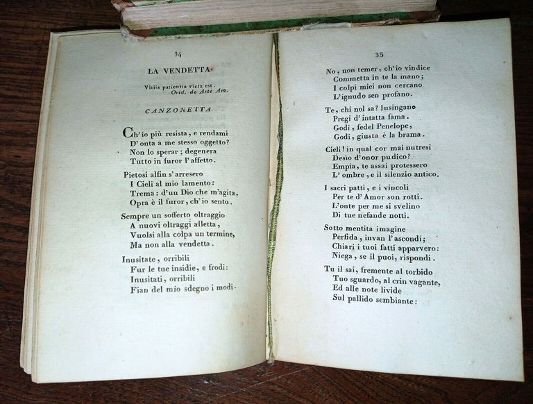POESIE DI LUIGI CERRETTI,MODANESE,1806/LA FAONIADE.INNI ED ODI DI SAFFO,1803