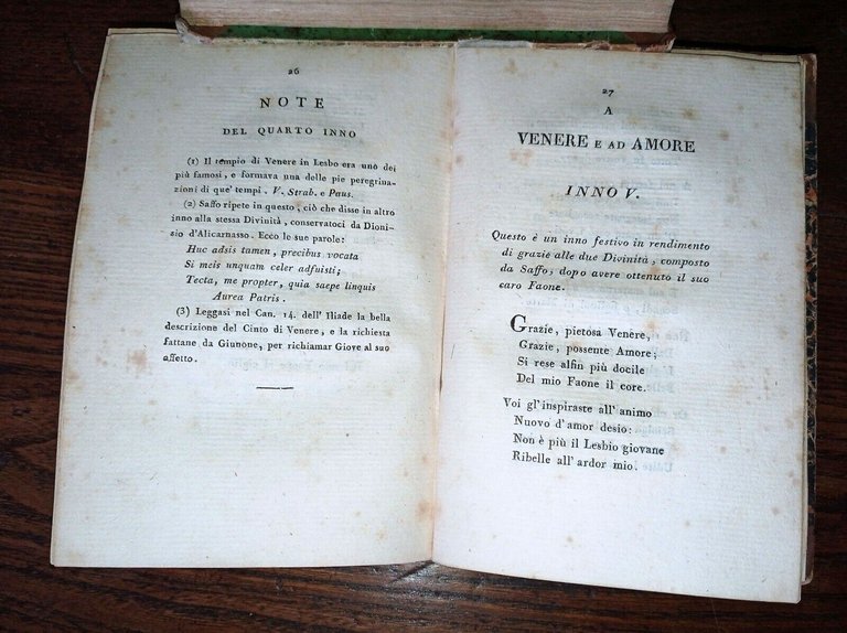 POESIE DI LUIGI CERRETTI,MODANESE,1806/LA FAONIADE.INNI ED ODI DI SAFFO,1803