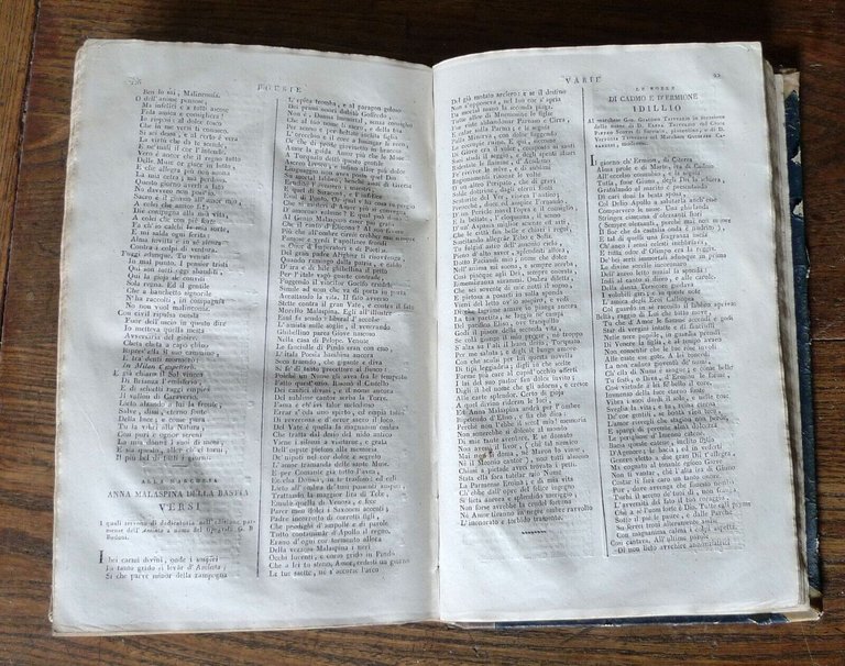 POESIE DI VINCENZO MONTI CON NOTE.VOLUME UNICO,1835 Napoli[ILIADE,TRAGEDIE