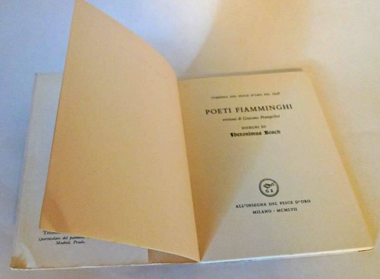 POETI FIAMMINGHI,all'Insegna del Pesce d'Oro 1957[poesia,Scheiwiller,Prampolini