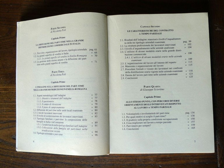 Poli/Sciortino,FLESSIBILITÀ NEL LAVORO[part-time,Emilia Romagna,distribuzione