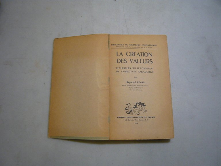 Polin,LA CREATION DES VALEURS,Parigi,1944
