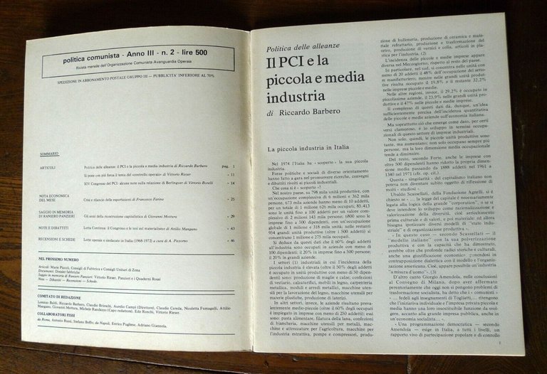 POLITICA COMUNISTA n.2 feb. 1975,Rivista mensile.Avanguardia Operaia[comunismo