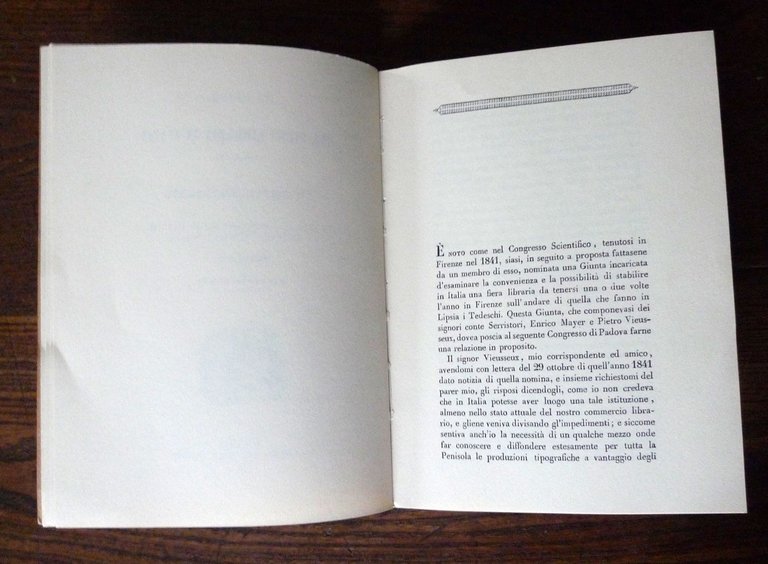 Pomba,SUL DESIDERIO DI UNA FIERA LIBRARIA IN ITALIA,1988[ANASTATICA,Beni Librari