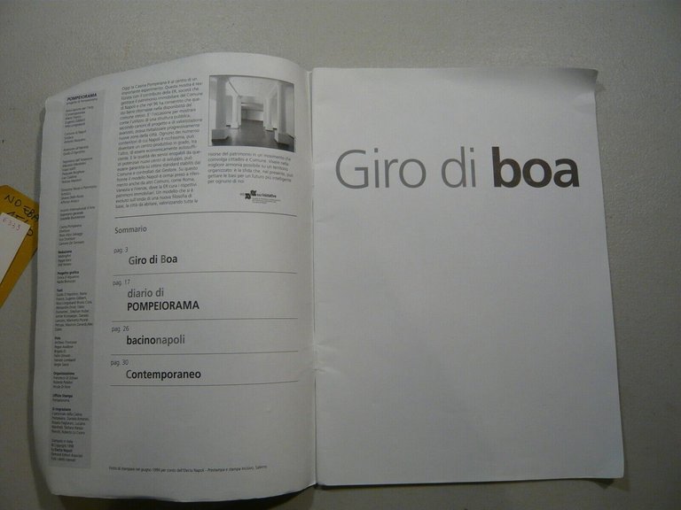 POMPEIORAMA 1/6 Un progetto per la Casina Pompeiana.Giro di boa, …