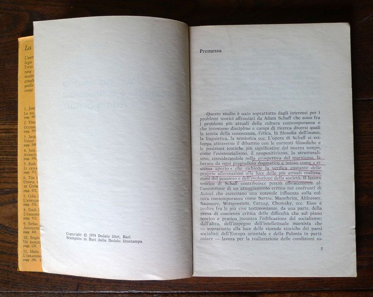 Ponzio,PERSONA UMANA LINGUAGGIO E CONOSCENZA IN ADAM SCHAFF,'74 Dedalo[filosofia