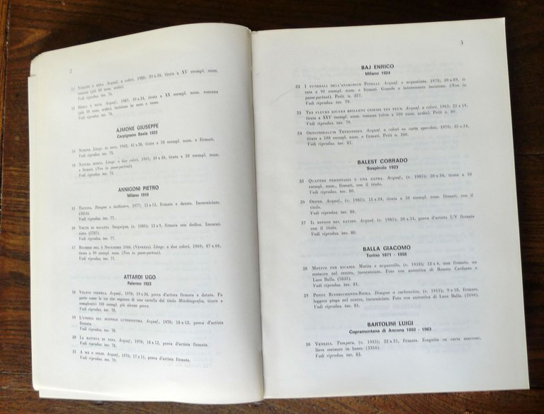 PRANDI CATALOGO 196 1987 INCISIONI ORIGINALI ITALIANE,STRANIERE[arte acquerelli