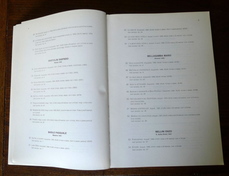 PRANDI CATALOGO 200 1989 INCISIONI ORIGINALI ITALIANE,STRANIERE[arte acquerelli