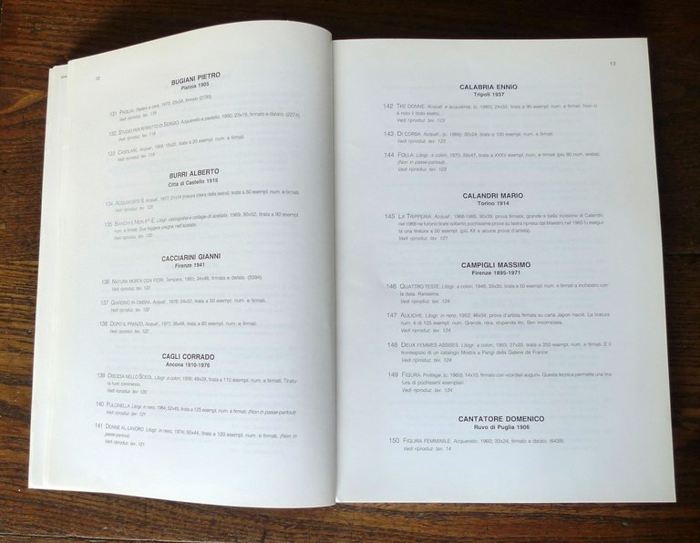 PRANDI CATALOGO 202 1990 INCISIONI ORIGINALI ITALIANE,STRANIERE[arte acquerelli