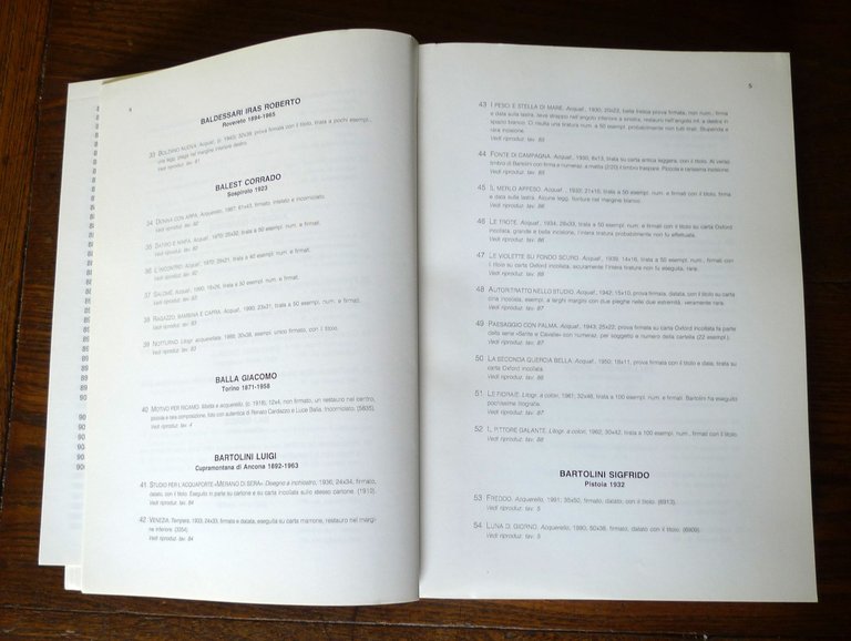 PRANDI CATALOGO 204 1991 INCISIONI ORIGINALI ITALIANE,STRANIERE[arte acquerelli