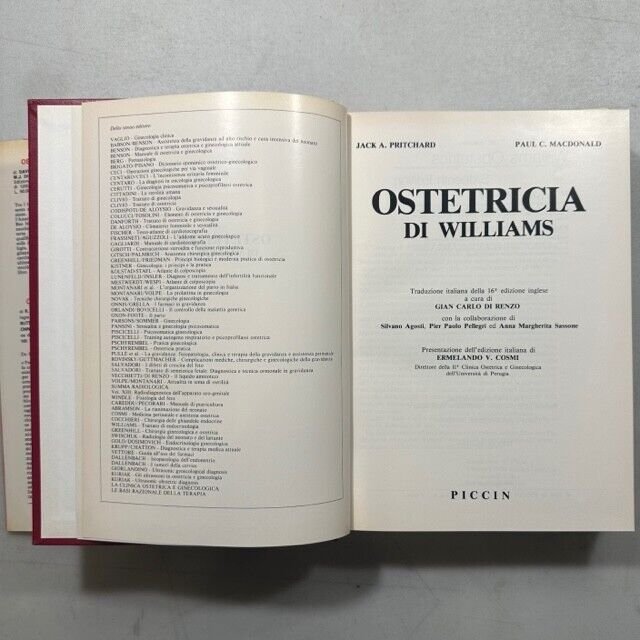 Pritchard,MacDonald, OSTETRICIA di Williams,Piccin 1984