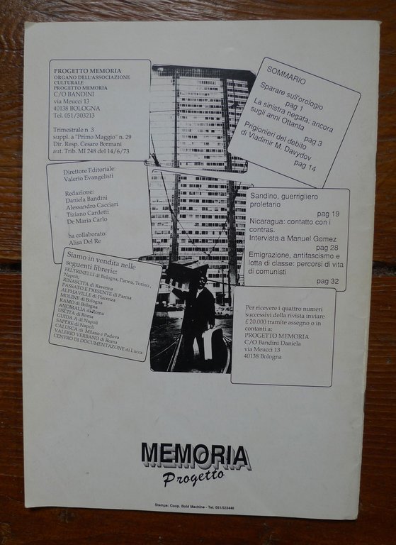 PROGETTO MEMORIA 3 1989.Rivista di storia dell’antagonismo sociale[V.Evangelisti | Immagine Gallery 2