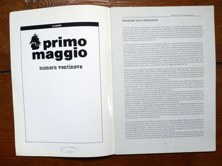 PROGETTO MEMORIA 3 1989.Rivista di storia dell’antagonismo sociale[V.Evangelisti | Immagine Gallery 3