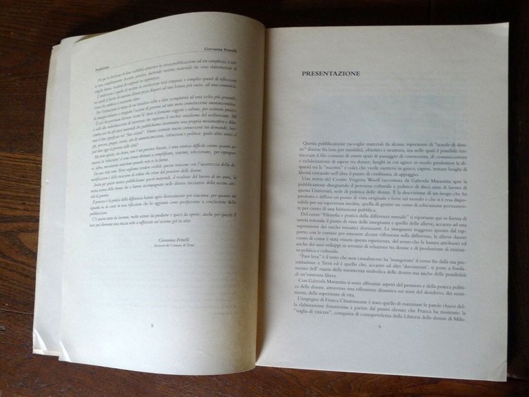 Proietti Cerquoni,IMPARARE DALLE DONNE,1992 Terni[femminismo,VIRGINIA WOOLF