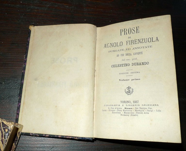 PROSE DI AGNOLO FIRENZUOLA[FIORENZUOLA],1887 Salesiana[Epistola donne,Apuleio