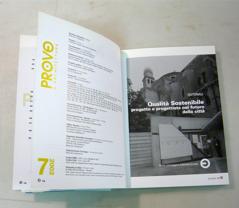 PROVE D’ARCHITETTURA 7 2002.Eusepi/Varagnolo,QUALITÀ SOSTENIBILE.Atti convegno