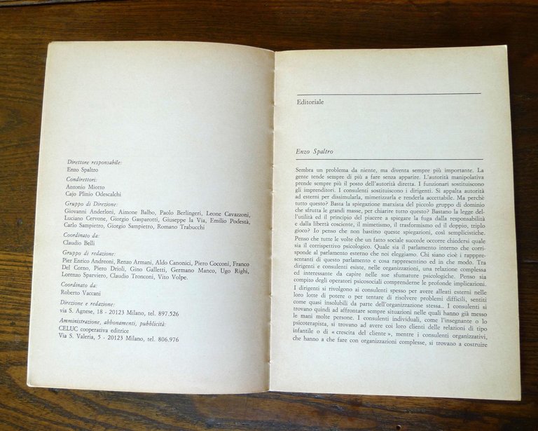 PSICOLOGIA E LAVORO.RIVISTA BIMESTRALE n.19/21 1972[Enzo Spaltro,organizzazione