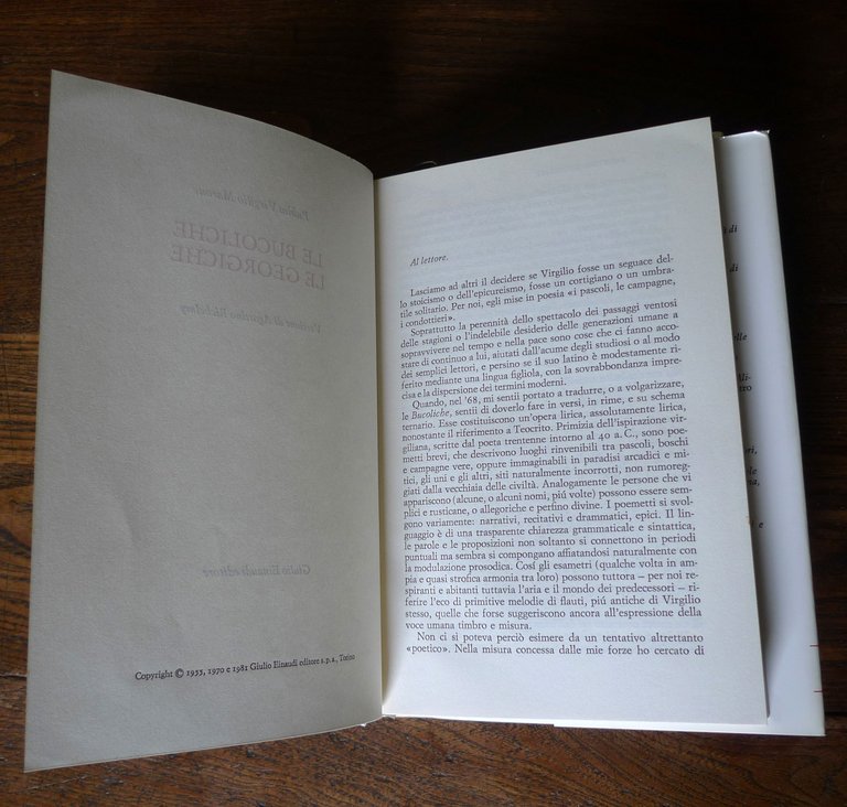 Publio Virgilio Marone,LE BUCOLICHE.LE GEORGICHE,1981 Einaudi MILLENNI | Immagine Gallery 4