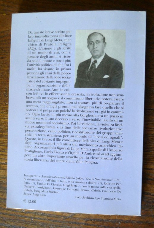 Puglielli,LUIGI META.VITA E SCRITTI DI UN LIBERTARIO ABRUZZESE,2004[ANARCHIA