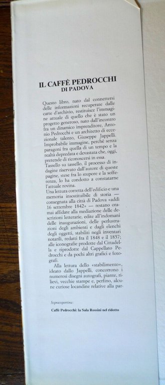 Puppi,IL CAFFÈ PEDROCCHI DI PADOVA,1980 Neri Pozza[STORIA LOCALE