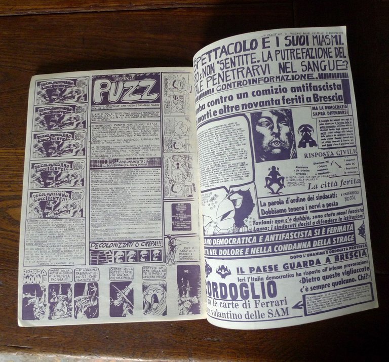 PUZZ n.13 apr-mag-giu 1974.TOPOLACCIO[rivista,fumetti,controcultura,Max Capa