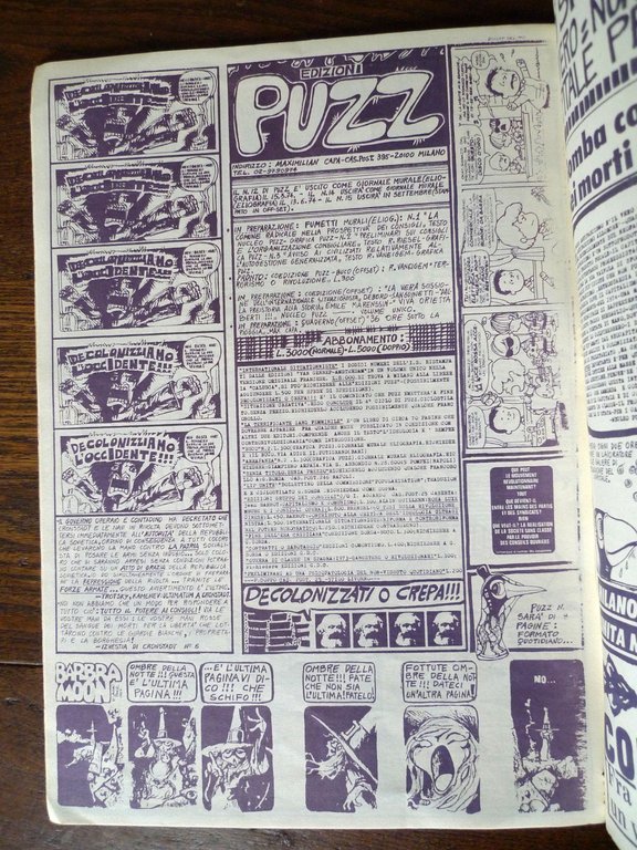 PUZZ n.13 apr-mag-giu 1974.TOPOLACCIO[rivista,fumetti,controcultura,Max Capa