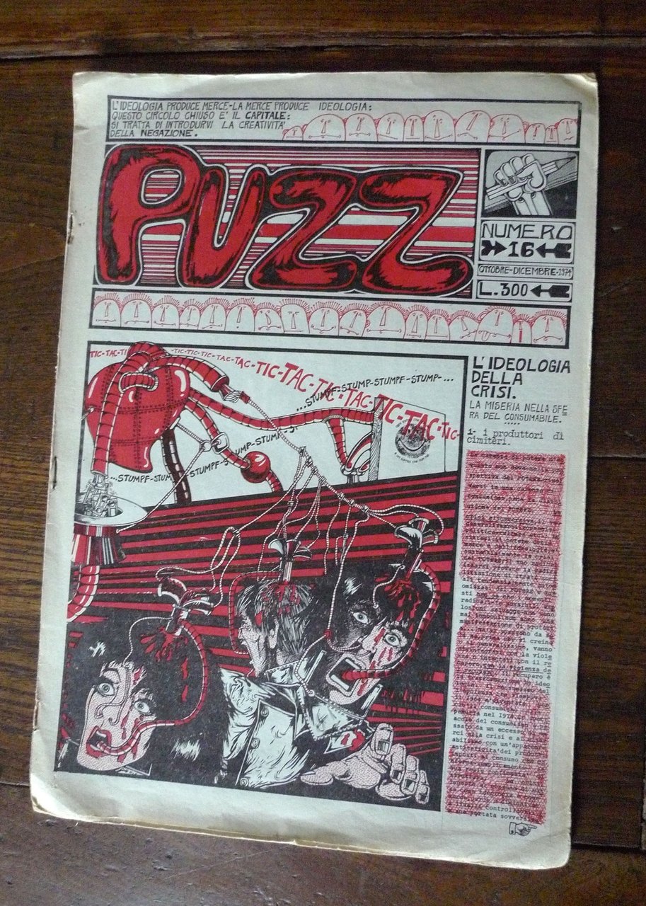 PUZZ n.16 ott-dic 1974.L'IDEOLOGIA DELLA CRISI[rivista,fumetti,Max Capa