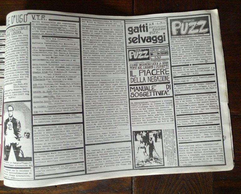 PUZZ n.17-18 gen-mar 1975.AUTONOMIA[rivista,fumetti,controcultura,Max Capa