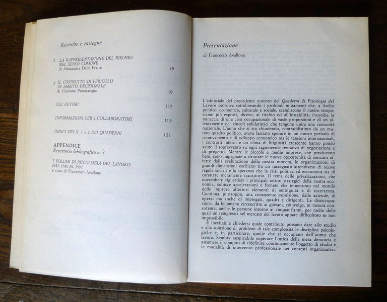 QUADERNI DI PSICOLOGIA DEL LAVORO 1/3+Appendice REPERTORIO BIBLIOGRAFICO 1992-94 | Immagine Gallery 13