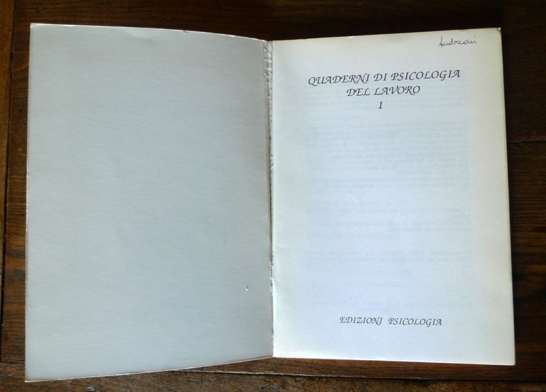 QUADERNI DI PSICOLOGIA DEL LAVORO 1/3+Appendice REPERTORIO BIBLIOGRAFICO 1992-94 | Immagine Gallery 2