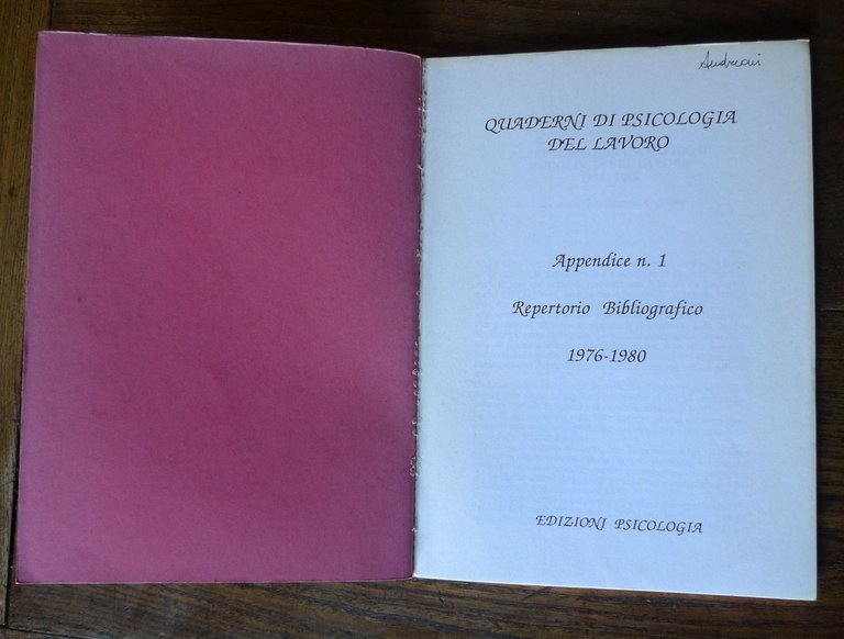 QUADERNI DI PSICOLOGIA DEL LAVORO 1/3+Appendice REPERTORIO BIBLIOGRAFICO 1992-94 | Immagine Gallery 5