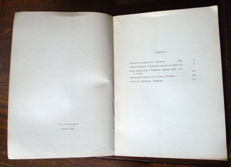 QUADERNI DI SAN GIORGIO 1.IL VALORE DEL FINE NEL MONDO,1955 …
