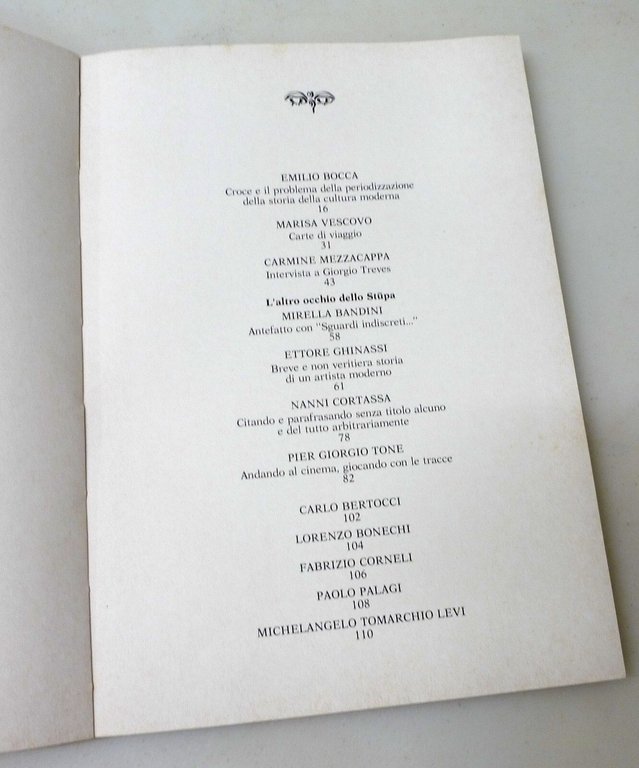 Quadrimestrale GLI OCCHI DELLO STUPA n.2 1983[arti,estetiche,letterature