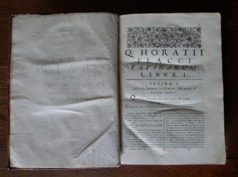 Quinto Orazio Flacco,QUINTI HORATII FLACCI OPERA,1727 Venezia,Giovanni Malachin