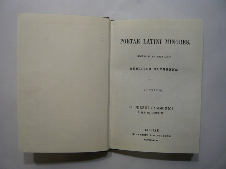 Quinto Sereno Sammonico, LIBER MEDICINALIS,1881[anastatica,medicina