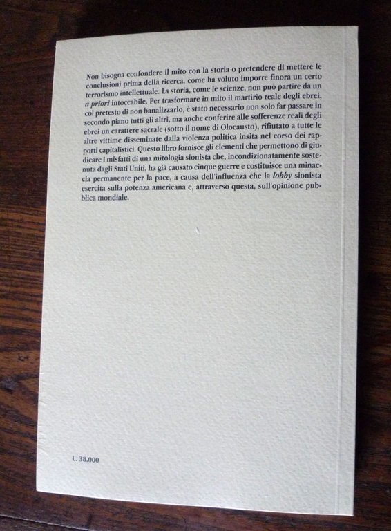 R.Garaudy,I MITI FONDATORI DELLA POLITICA ISRAELIANA,1999 Graphos[revisionismo
