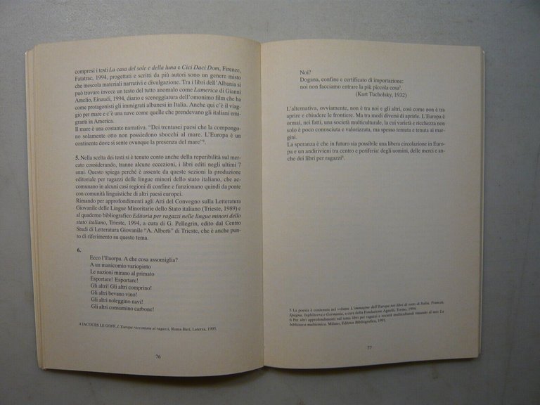 RAGAZZI D’EUROPA.Narrativa tradotta in Italia,Galeati 1996[Carla Ida Salvati