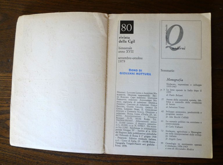 RASSEGNA SINDACALE QUADERNI n.80 1979[sindacato,repressione,sviluppo,CGIL,Lama | Immagine Gallery 3
