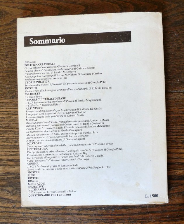 REALISMO 13/14 1976-77 RIVISTA BIMESTRALE DI ARTE E CULTURA[PCI,De Grada