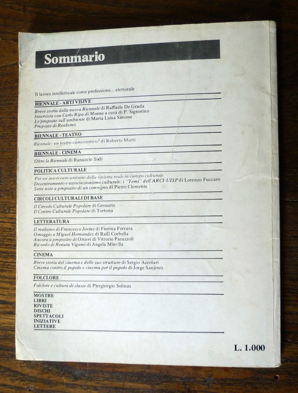 REALISMO n.11 1976 RIVISTA BIMESTRALE DI ARTE E CULTURA[PCI,De Grada
