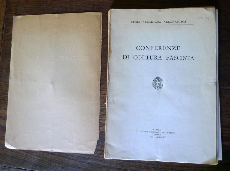 REGIA ACCADEMIA AERONAUTICA.CONFERENZE DI COLTURA FASCISTA,1932[storia,fascismo | Immagine Gallery 2