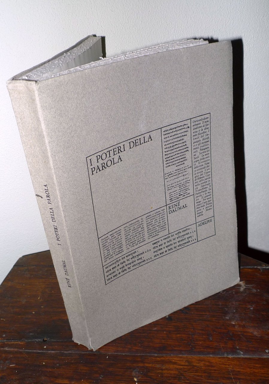 René Daumal,I POTERI DELLA PAROLA,1968 Adelphi[patafisica,poetica indù,poesia