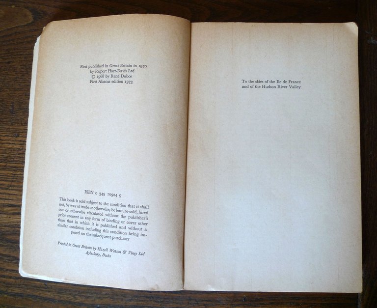 René Dubos,SO HUMAN AN ANIMAL,1973 Abacus[ecologia