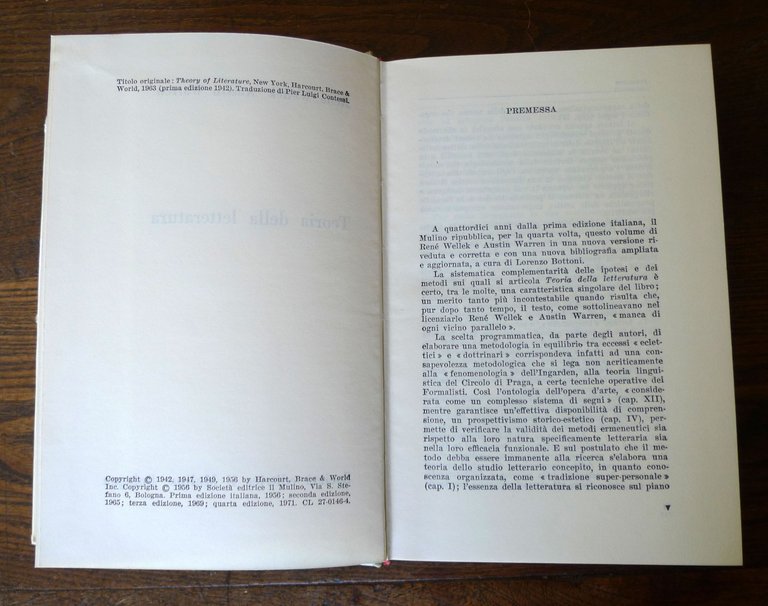 René Wellek/Austin Warren,TEORIA DELLA LETTERATURA,1971 il Mulino[critica | Immagine Gallery 4