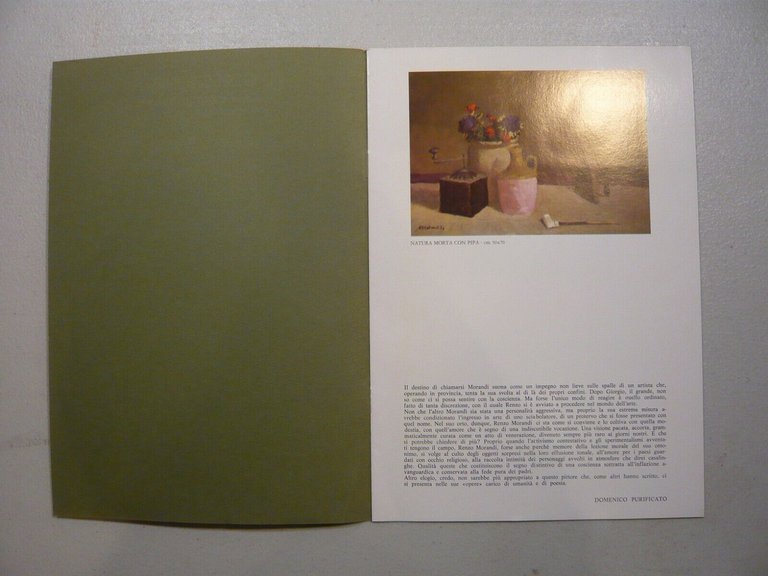 RENZO MORANDI, 1977[catalogo mostra, Il Collezionista Galleria d'Arte,Purificato