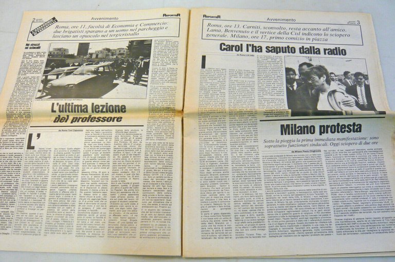 REPORTER.Quotidiano del mattino 28/30-31 marzo 1985[BR,Ezio Tarantelli,Chagall