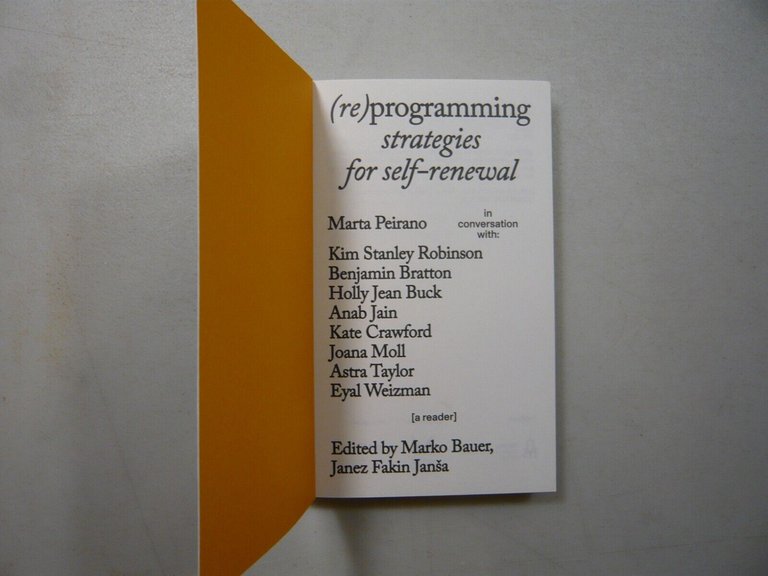 (REPROGRAMMING STRATEGIES FOR SELF-RENEWAL,Marta Peirano in conversation,2022